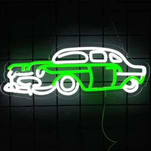 Néon LED silhouettes voitures et moto – décoration murale